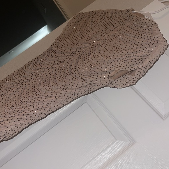 Zara Sparkly Stud Ruched Dress - Picture 3 of 11